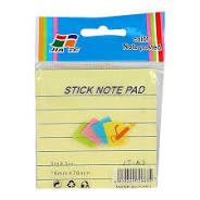 STICK NOTE 100 FEUILLE COULEUR UNI