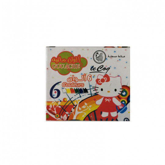 Gouache de 6 coq bcartonne le coq061