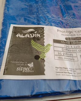 PROTÈGE CAHIER PETIT FORMAT ÉCHIQUIER (UNI) BLEU FONCÉ