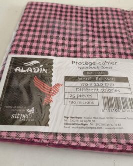 PROTÈGE CAHIER PETIT FORMAT ÉCOSSAIS (PUB:CARREAU) ORANGÉ ALADIN