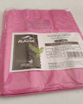 PROTÈGE CAHIER PETIT FORMAT ÉCHIQUIER (UNI) ROSE ALADIN