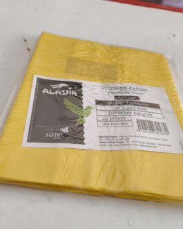 PROTÈGE CAHIER PETIT FORMAT ÉCHIQUIER (UNI) JAUNE ALADIN