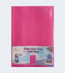 PROTÈGE CAHIER PIQÛRE (5/5) GRAND FORMAT TRANSPARENT ROSE PRIMO