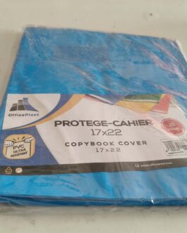 PROTÈGE CAHIER PETIT FORMAT ÉCHIQUIER (UNI) BLEU CIEL OFFICE PLAST