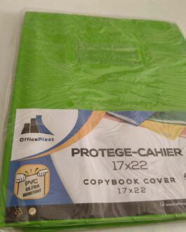 PROTÈGE CAHIER PETIT FORMAT ÉCHIQUIER (UNI) VERT CLAIR(PUSTASH) PLAST