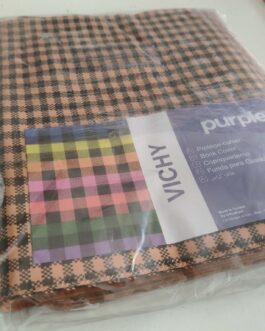 PROTÈGE CAHIER PETIT FORMAT ÉCOSSAIS (PUB:CARREAU) ORANGÉ PURPLE