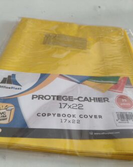 PROTÈGE CAHIER PETIT FORMAT ÉCHIQUIER (UNI) JAUNNE OFFICE PLAST